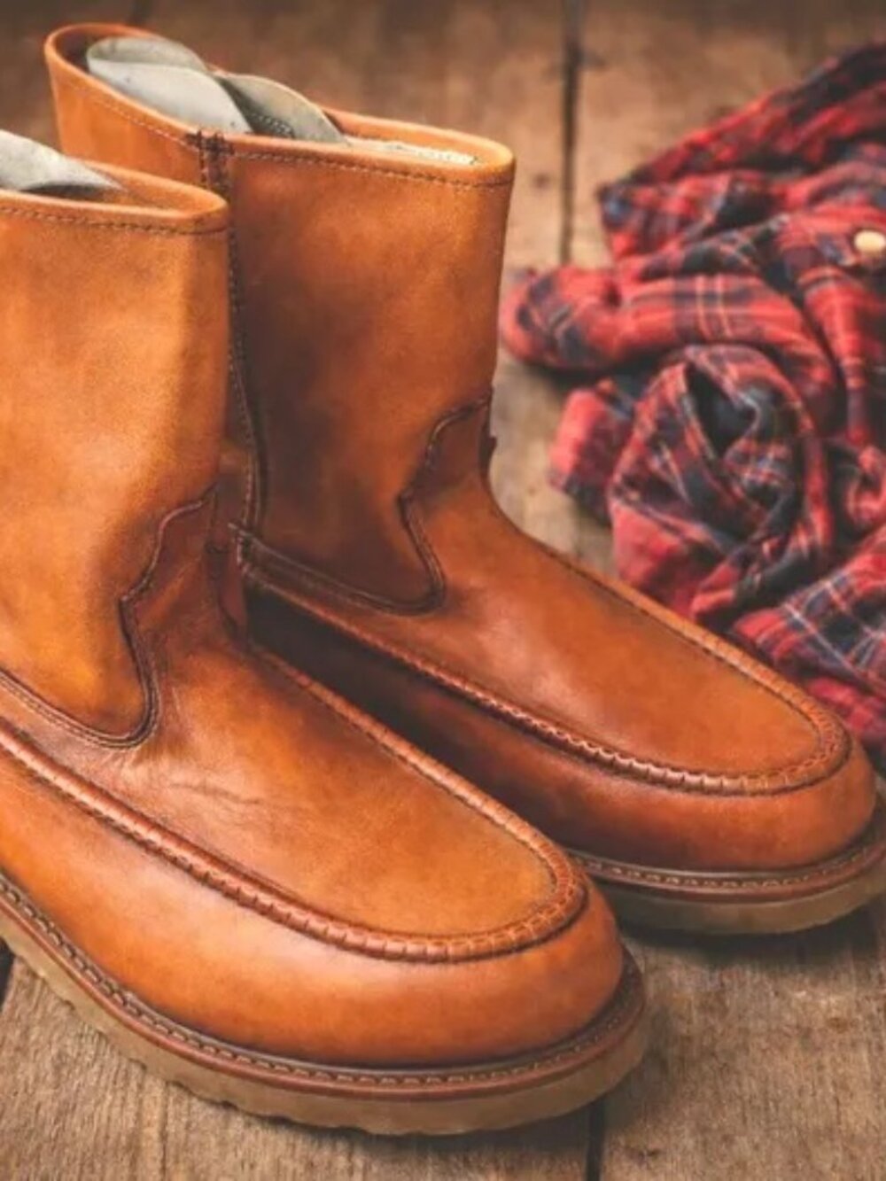 Mens leather boots Sears and Roebuck Co, size 10.5 D, upper leather